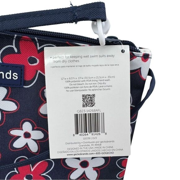 Gecko Brands Wet Dry Swim Suit and Utility Waterproof Bag  American Floral NWT - Picture 7 of 12